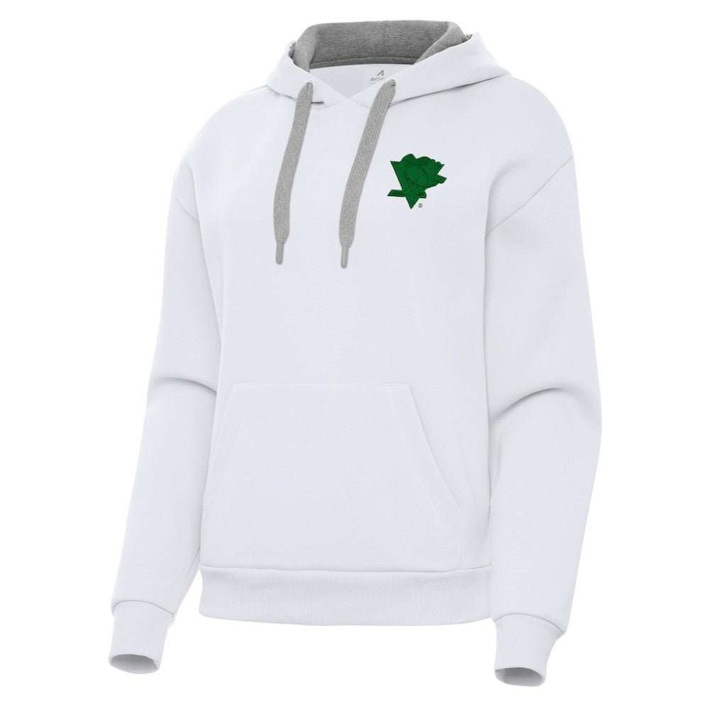 Pittsburgh Penguins Antigua Women's St. Patrick's Day Victory Pullover Hoodie - White - NHL 202635233