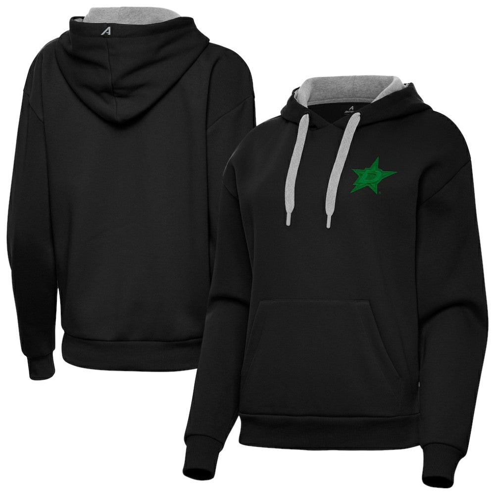 Dallas Stars Antigua Women's St. Patrick's Day Victory Pullover Hoodie - Black - NHL 202635247
