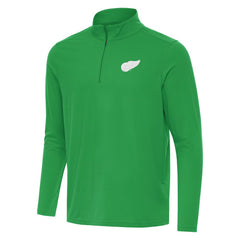 Detroit Red Wings Antigua St. Patrick Intent Quarter-Zip Pullover Top - Kelly Green - NHL 202635305