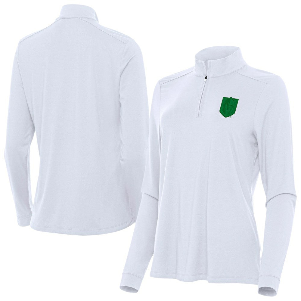 Vegas Golden Knights Antigua Women's St. Patrick's Day Intent Quarter-Zip Performance Pullover - White - NHL 202635367