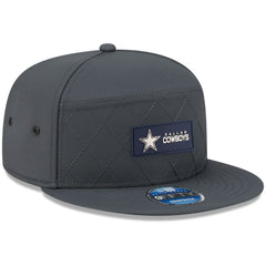 Dallas Cowboys New Era 2025 Sideline Cold Weather Split Panel 9FIFTY Snapback Hat Charcoal