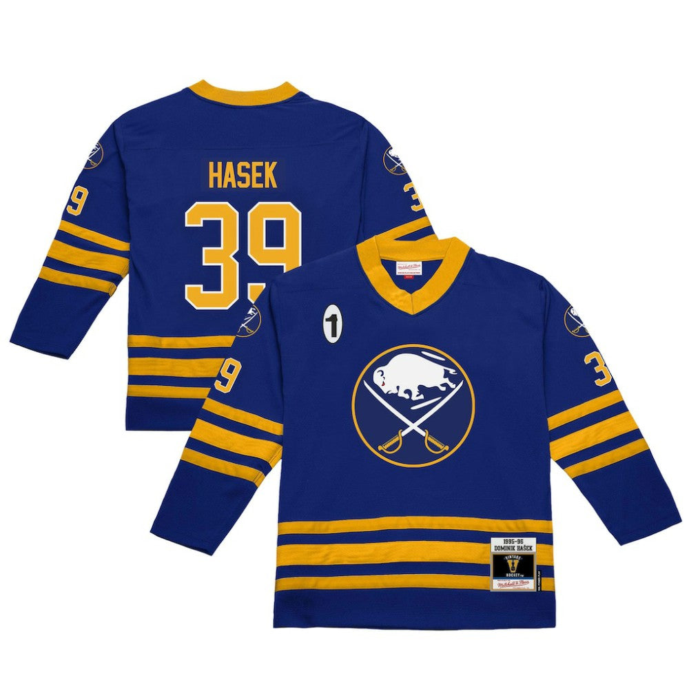 Dominik Hasek Buffalo Sabres Mitchell & Ness 1995-96 Power Play Jersey - Royal - NHL 202640351
