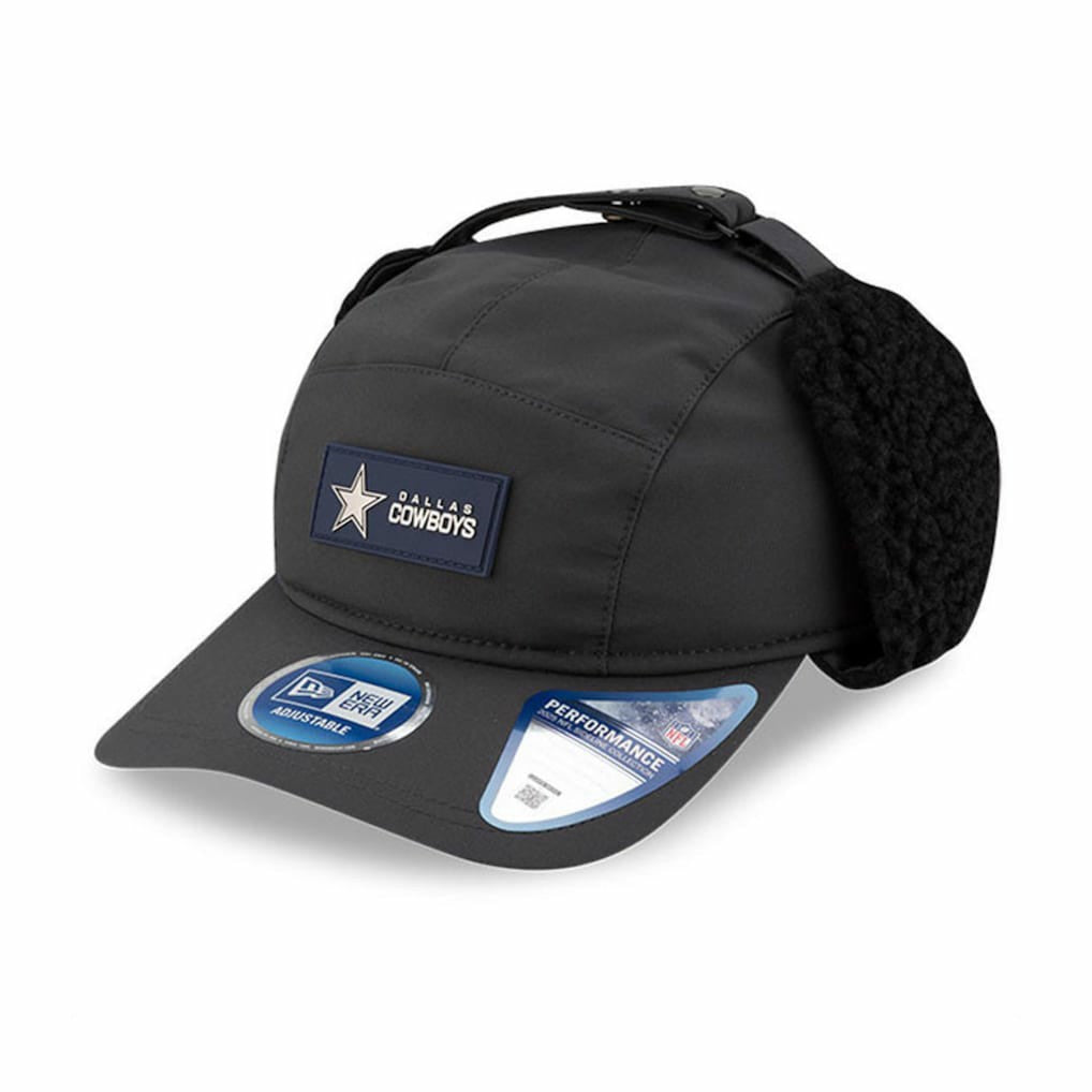 Dallas Cowboys New Era 2025 Sideline Cold Weather Runner Dog Ear Adjustable Hat Charcoal