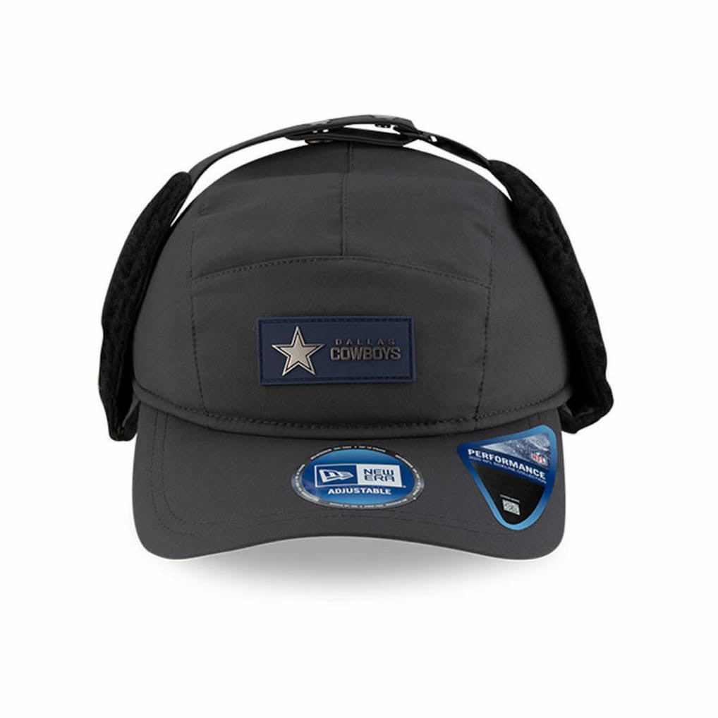 Dallas Cowboys New Era 2025 Sideline Cold Weather Runner Dog Ear Adjustable Hat Charcoal