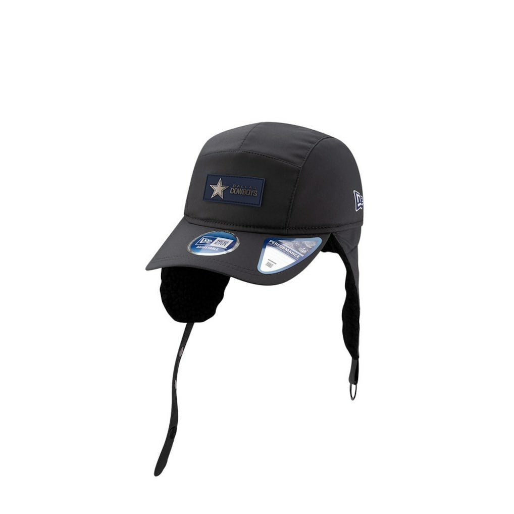 Dallas Cowboys New Era 2025 Sideline Cold Weather Runner Dog Ear Adjustable Hat Charcoal