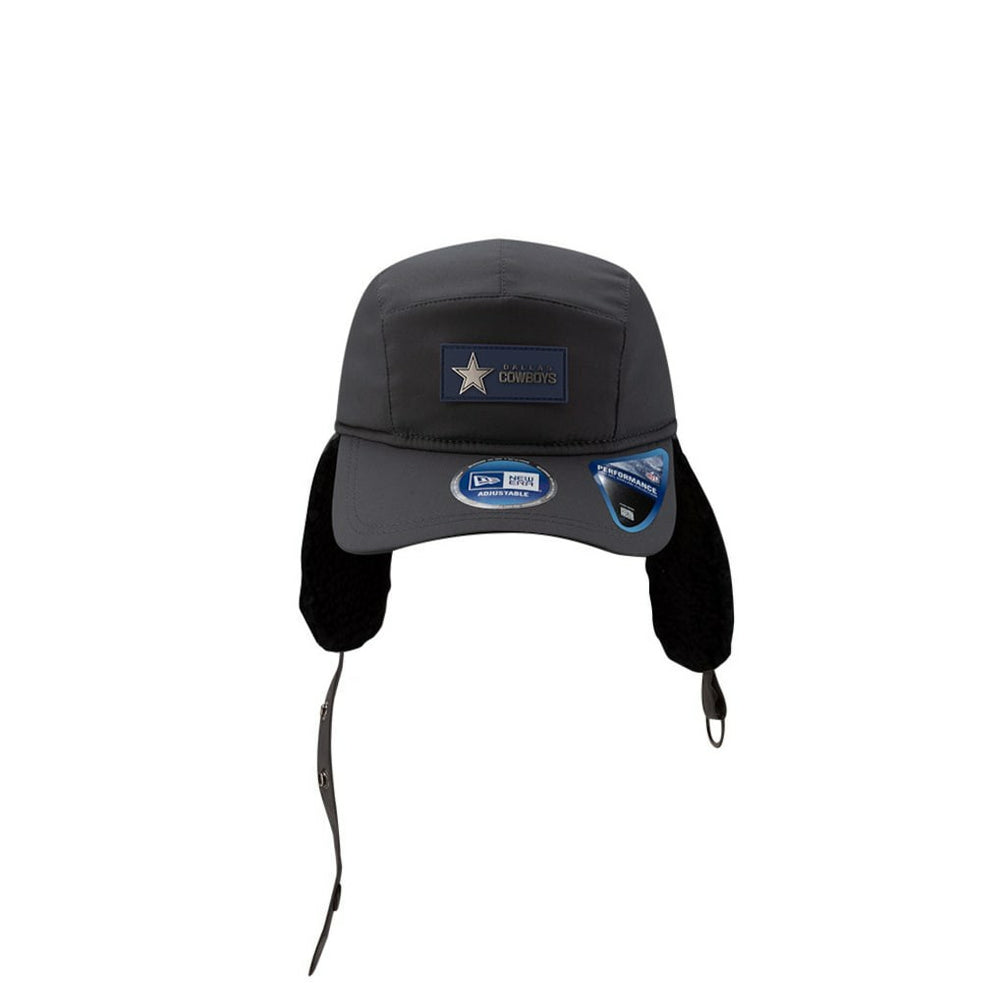 Dallas Cowboys New Era 2025 Sideline Cold Weather Runner Dog Ear Adjustable Hat Charcoal