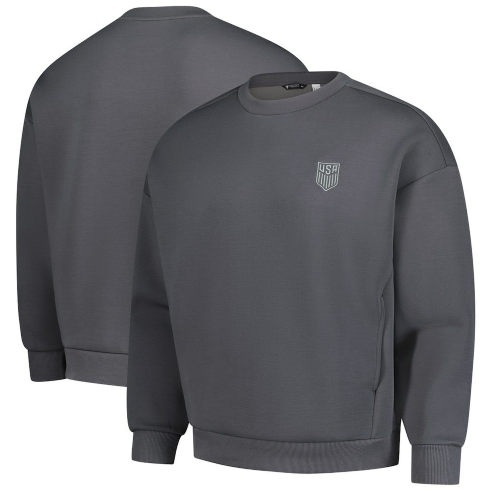 USMNT Levelwear Luxe Signature Lineage Tri-Blend Pullover Sweatshirt Gray