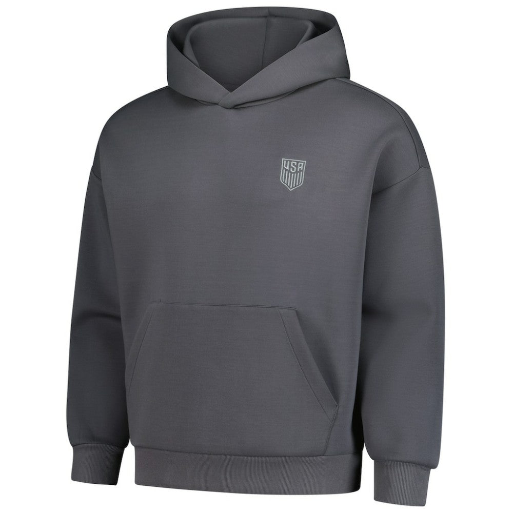 USMNT Levelwear Luxe Signature Tri-Blend Pullover Hoodie Gray