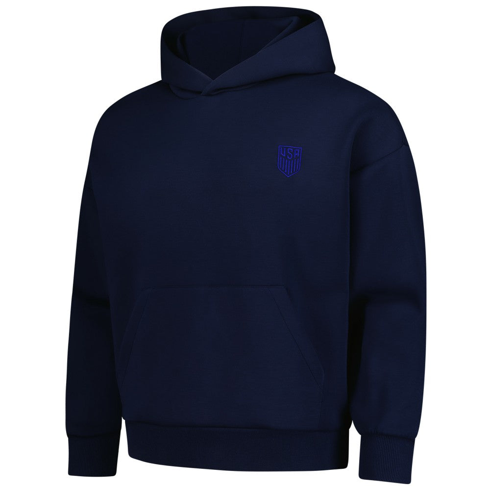 USMNT Levelwear Luxe Signature Tri-Blend Pullover Hoodie Navy