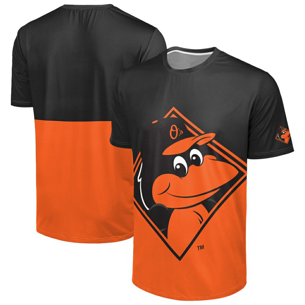 Baltimore Orioles FOCO Big Logo Mascot T-Shirt - Black/Orange - MLB Online