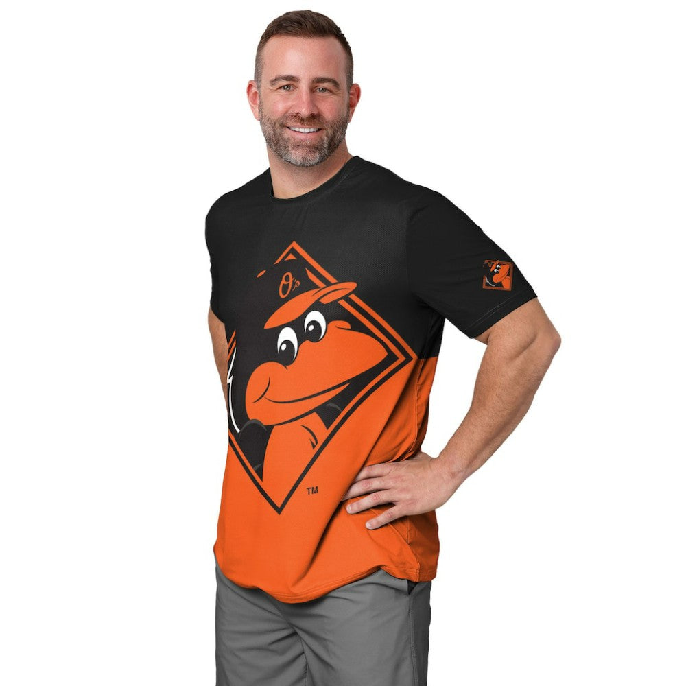 Baltimore Orioles FOCO Big Logo Mascot T-Shirt - Black/Orange - MLB Online