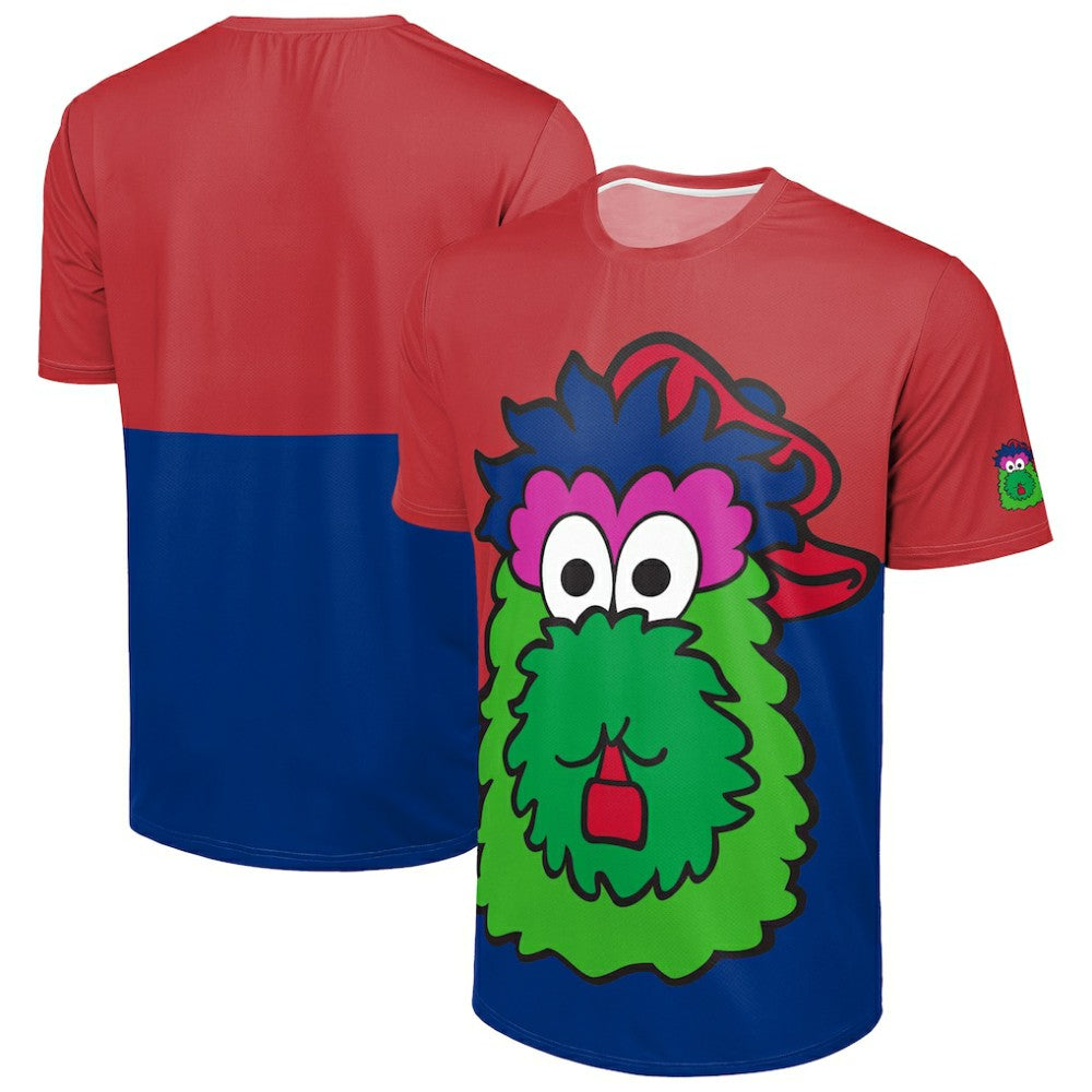 Philadelphia Phillies FOCO Big Logo Mascot T-Shirt - Red/Royal - MLB on Sale