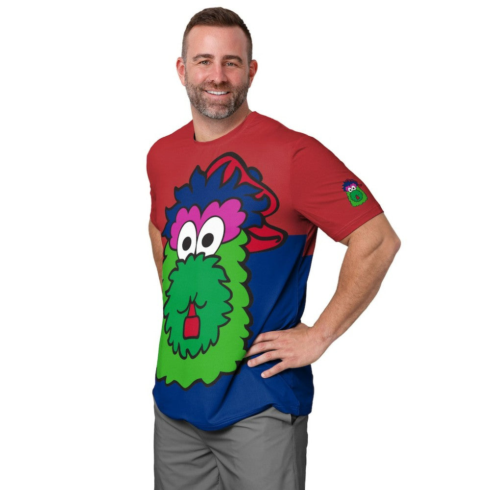 Philadelphia Phillies FOCO Big Logo Mascot T-Shirt - Red/Royal - MLB on Sale
