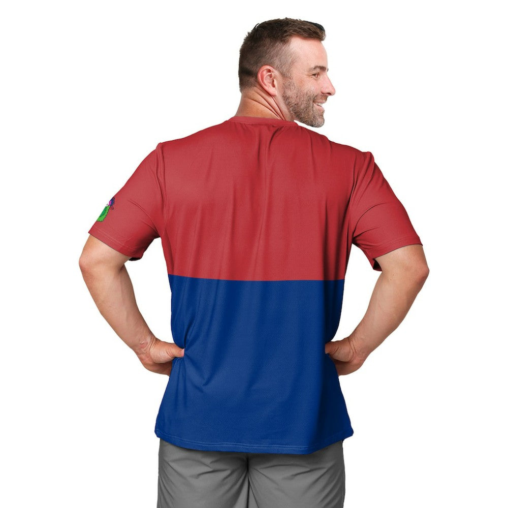 Philadelphia Phillies FOCO Big Logo Mascot T-Shirt - Red/Royal - MLB on Sale