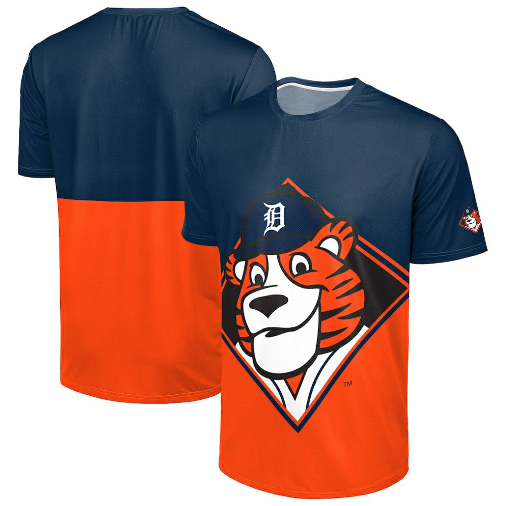 Detroit Tigers FOCO Big Logo Mascot T-Shirt - Navy/Orange - MLB Lifestyle