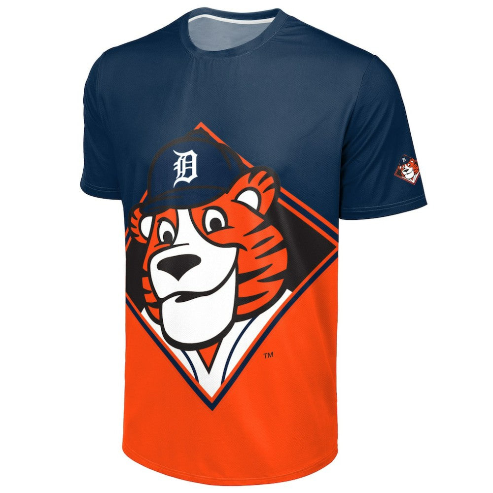 Detroit Tigers FOCO Big Logo Mascot T-Shirt - Navy/Orange - MLB Lifestyle