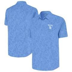 San Diego Padres Antigua Cactus Spring Training Lush Button-Up Shirt - Powder Blue - MLB Discount
