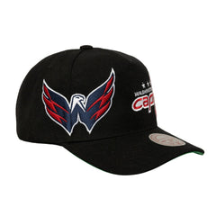 Washington Capitals Mitchell & Ness Busted Logo Wordmark Wrap-Around Pro Pinch Adjustable Hat - Black - NHL 202641035