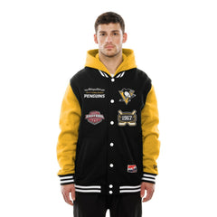 Pittsburgh Penguins New Era Full-Snap Fleece Hoodie Jacket - Black/Gold - NHL 202641110