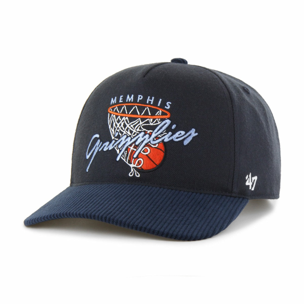 Memphis Grizzlies '47 Nothing But Net Hitch Adjustable Hat Navy | 47 brand Lifestyle