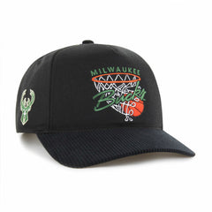 Milwaukee Bucks '47 Nothing But Net Hitch Adjustable Hat Black | 47 brand Lifestyle
