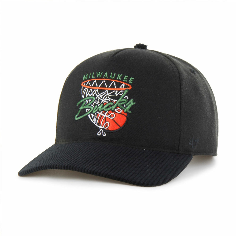 Milwaukee Bucks '47 Nothing But Net Hitch Adjustable Hat Black | 47 brand Lifestyle