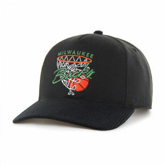 Milwaukee Bucks '47 Nothing But Net Hitch Adjustable Hat Black | 47 brand Lifestyle