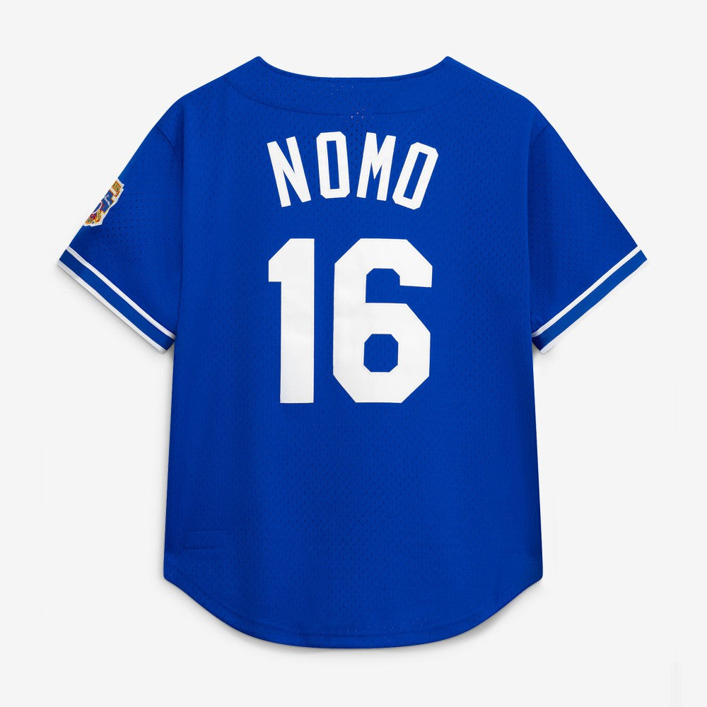 Hideo Nomo Los Angeles Dodgers Mitchell & Ness Cooperstown Collection Mesh Batting Practice Button-Up Jersey - Royal - Mitchell & Ness Discount