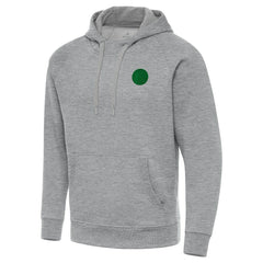 Golden State Warriors Antigua St. Patrick's Day Victory Raglan Pullover Hoodie Heather Gray