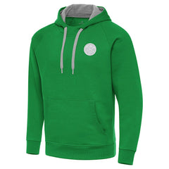 Denver Nuggets Antigua St. Patrick's Day Victory Raglan Pullover Hoodie Kelly Green