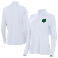 Denver Nuggets Antigua Women's St. Patrick's Day Intent Quarter-Zip Top White