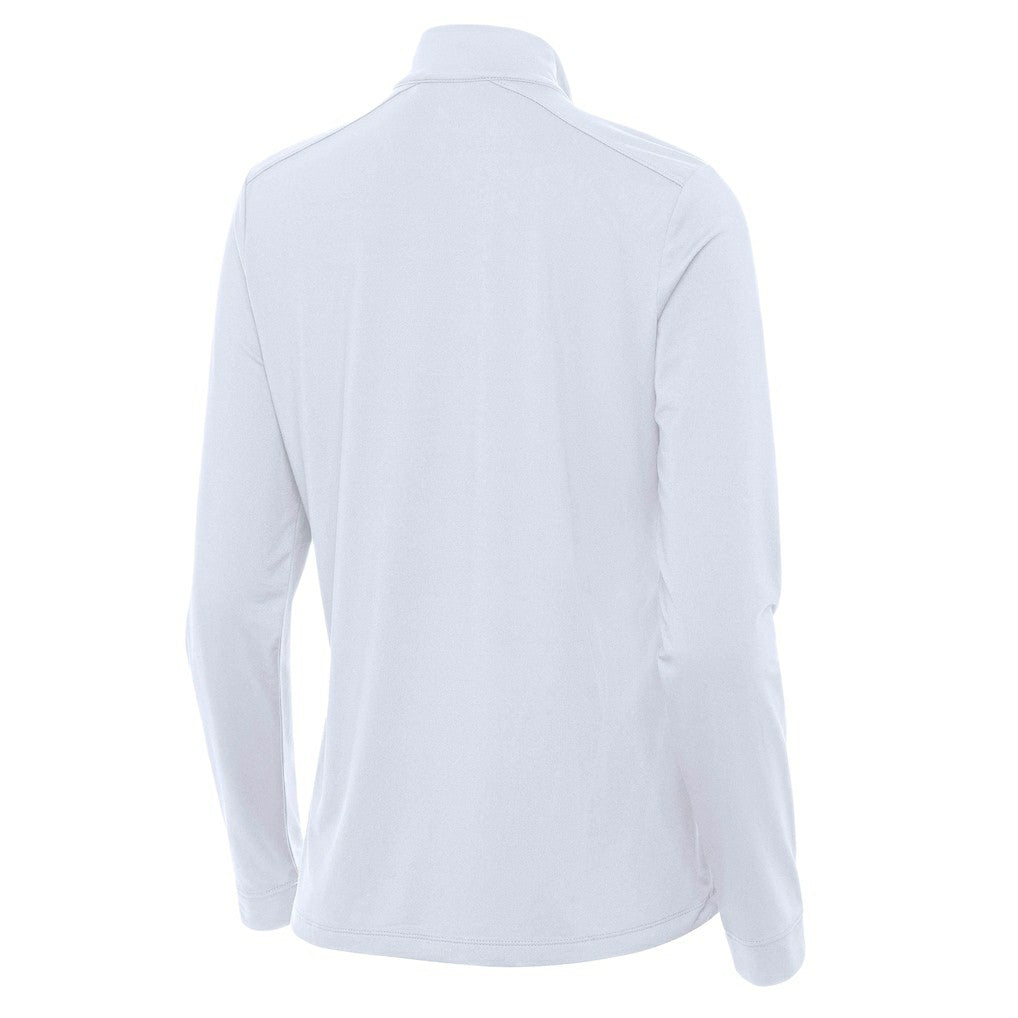 Chicago Bulls Antigua Women's St. Patrick's Day Intent Quarter-Zip Top White