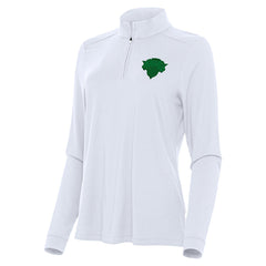 New York Knicks Antigua Women's St. Patrick's Day Intent Quarter-Zip Top White