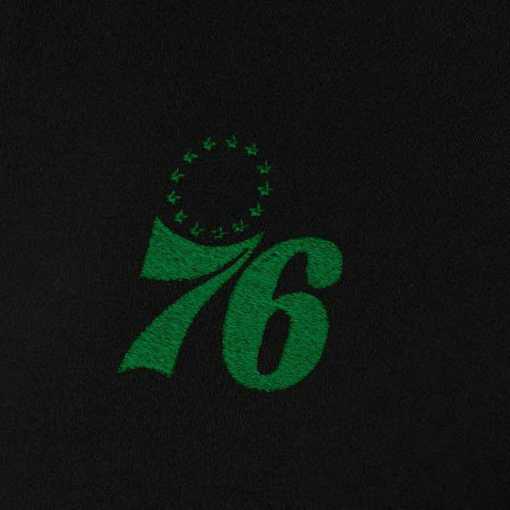 Philadelphia 76ers Antigua Women's St. Patrick's Day Intent Quarter-Zip Top Black