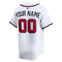 Atlanta Braves Nike Home Limited Custom Jersey - White - Nike on Sale