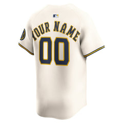 Milwaukee Brewers Nike Home Limited Custom Jersey - Cream - Nike Online