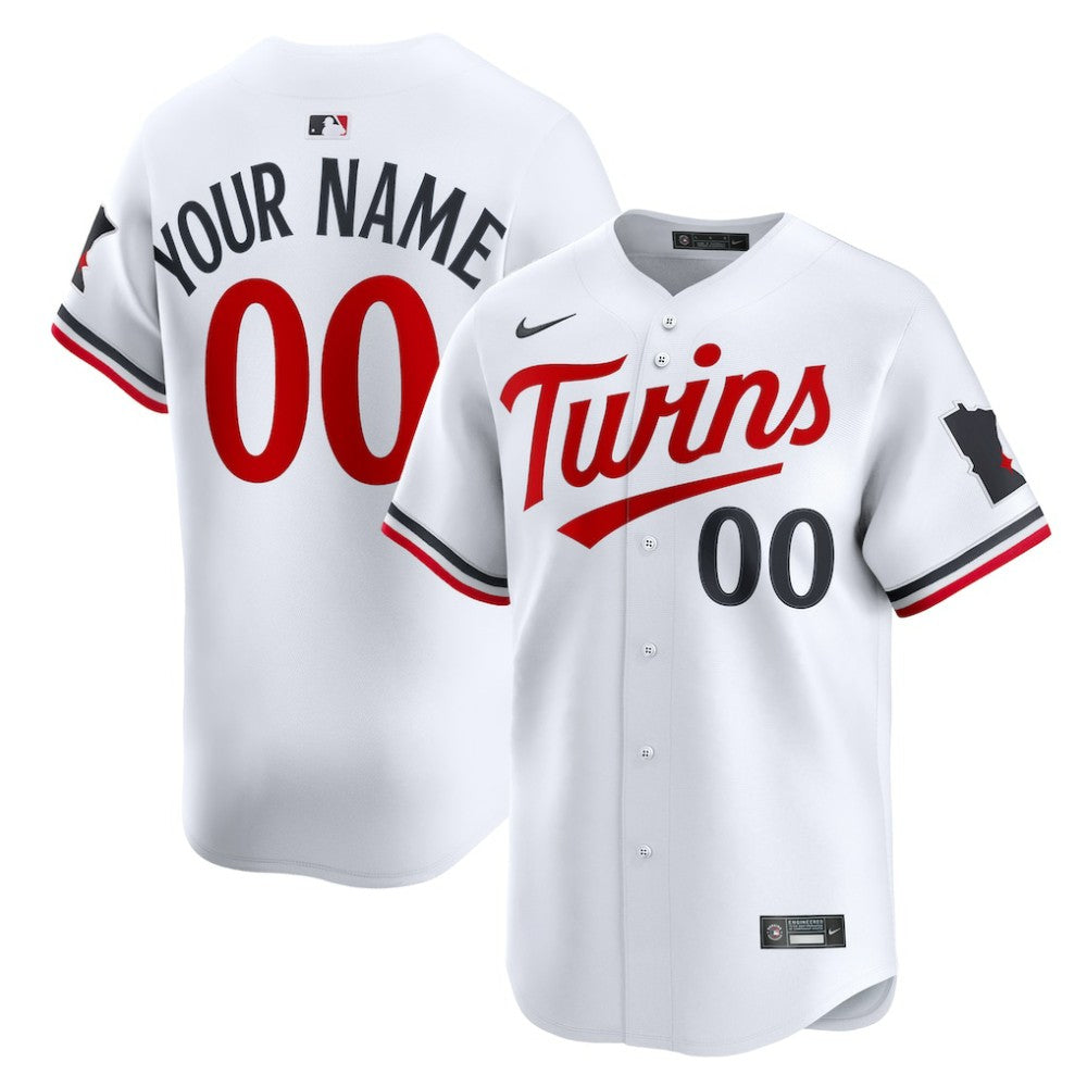 Minnesota Twins Nike Home Limited Custom Jersey - White - Nike on Sale