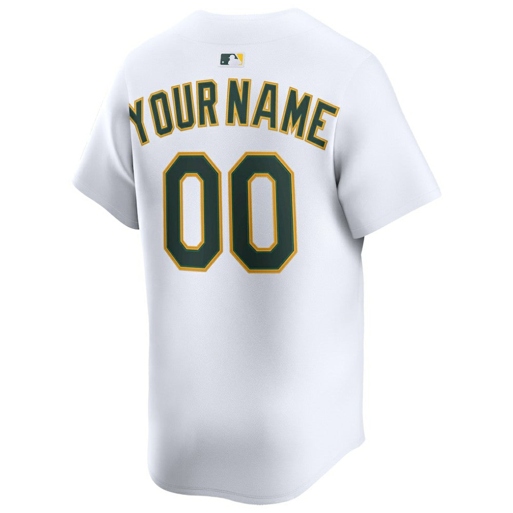 Athletics Nike Home Limited Custom Jersey - White - Nike Discount