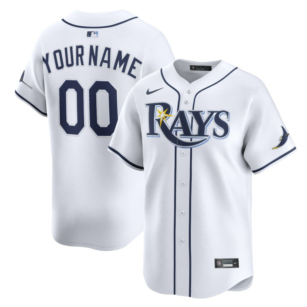 Tampa Bay Rays Nike Home Limited Custom Jersey - White - Nike on Sale