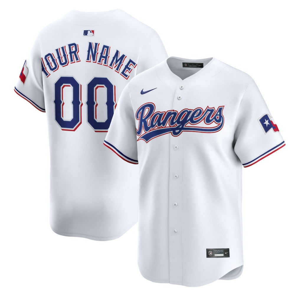 Texas Rangers Nike Home Limited Custom Jersey - White - Nike Lifestyle
