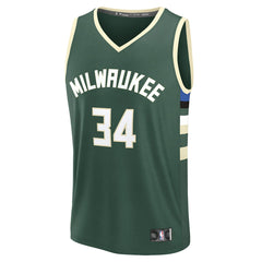 Giannis Antetokounmpo Milwaukee Bucks Fast Break Replica Player Jersey Icon Edition Hunter Green | Fanatics outlet