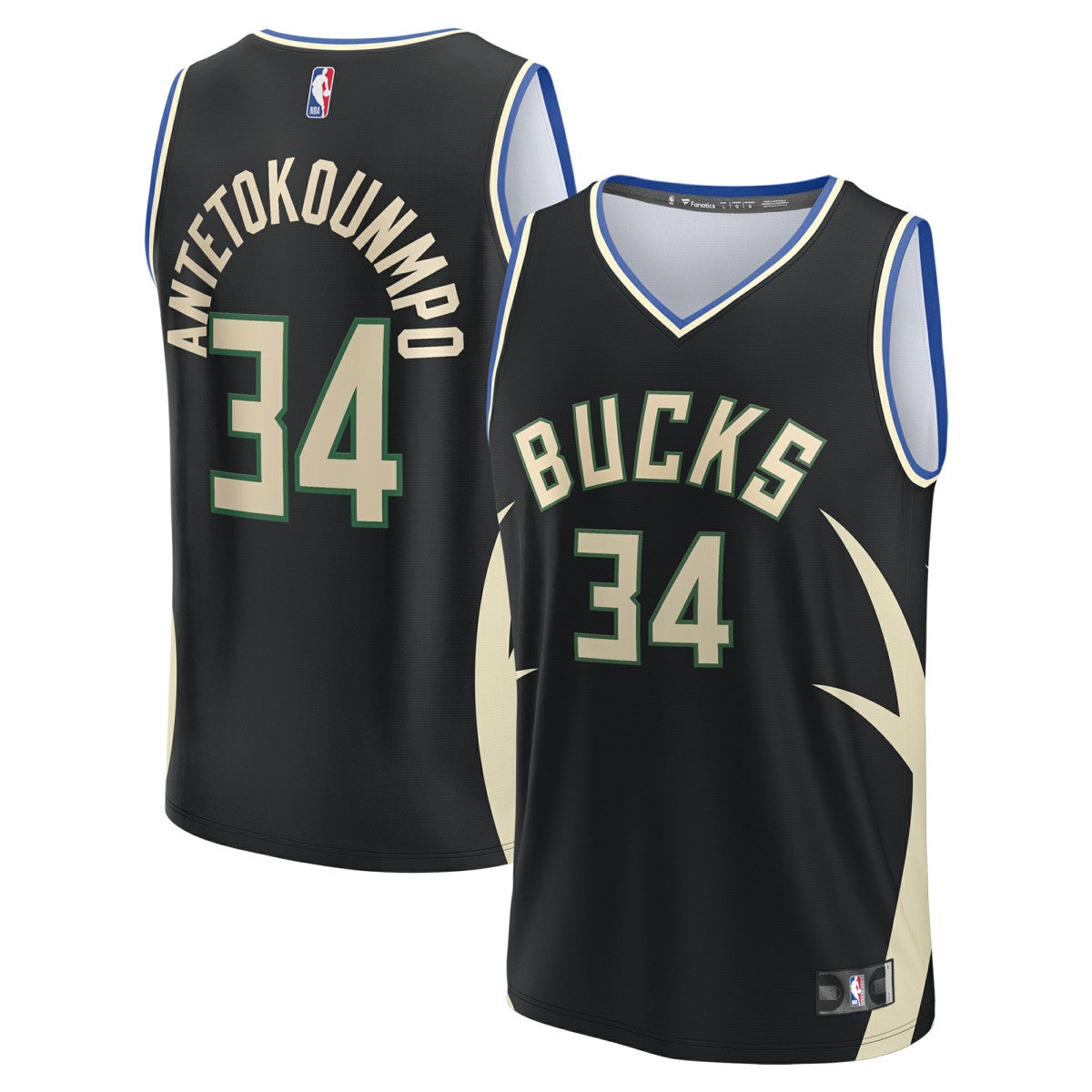 Giannis Antetokounmpo Milwaukee Bucks Fast Break Replica Player Jersey Statement Edition Black | Fanatics online