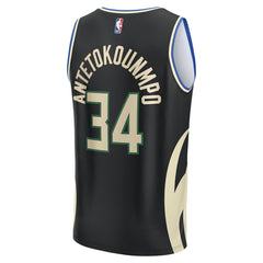 Giannis Antetokounmpo Milwaukee Bucks Fast Break Replica Player Jersey Statement Edition Black | Fanatics online