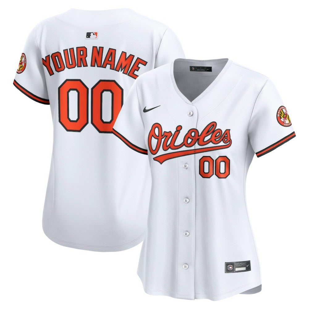Baltimore Orioles Nike Women's Home Limited Custom Jersey - White - Nike Discount