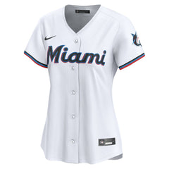 Miami Marlins Nike Women's Home Limited Custom Jersey - White - Nike Discount