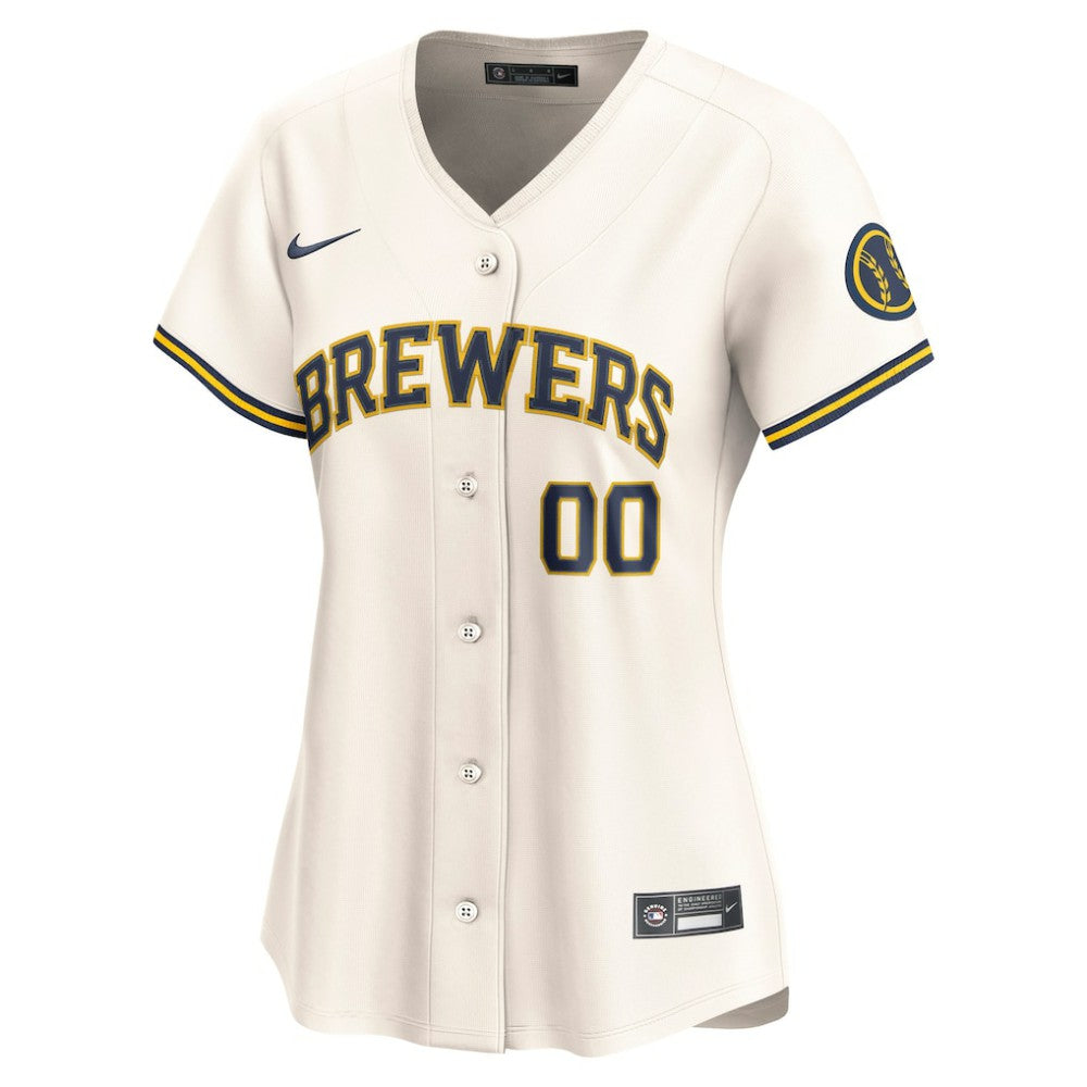 Milwaukee Brewers Nike Women's Home Limited Custom Jersey - Cream - Nike Discount