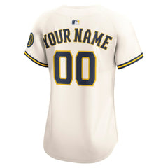 Milwaukee Brewers Nike Women's Home Limited Custom Jersey - Cream - Nike Discount
