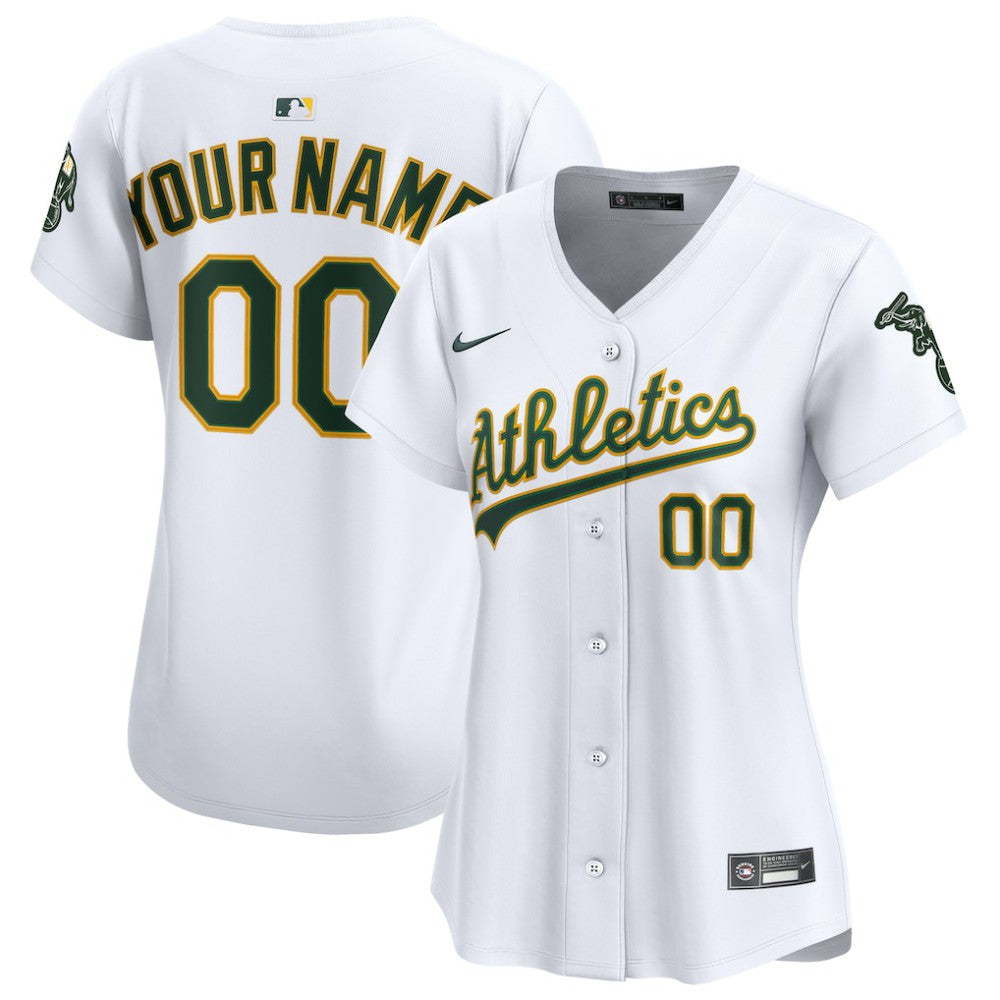 Athletics Nike Women's Home Limited Custom Jersey - White - Nike on Sale