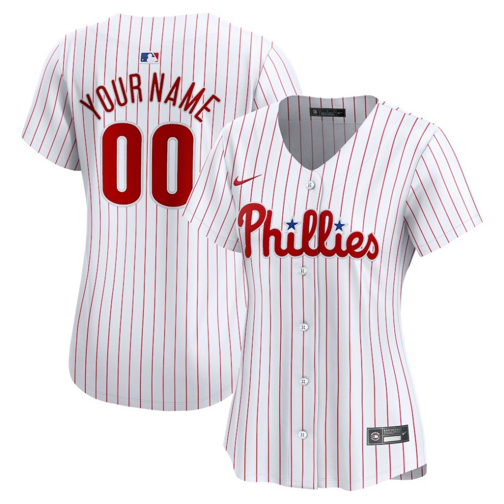 Philadelphia Phillies Nike Women's Home Limited Custom Jersey - White - Nike on Sale