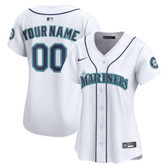 Seattle Mariners Nike Women's Home Limited Custom Jersey - White - Nike Discount